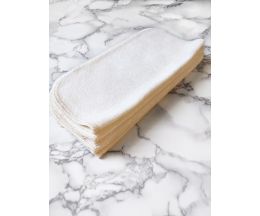 All purpose reusable washcloths towels or handkerchiefs for babies, kids, adults in bamboo and organic cotton - set of 2